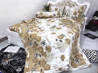 Drap thun Hàn Quốc (bộ: drap, 2 nằm, 1 ôm)