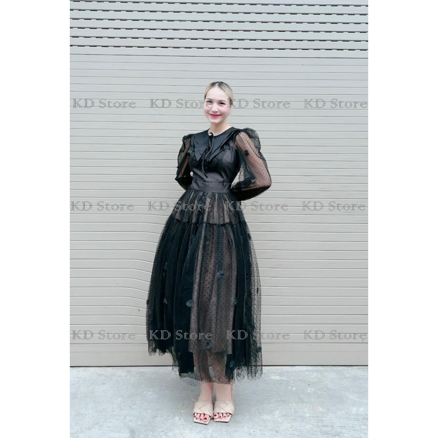 Váy ren thêu hoa đính nổi siêu xinh