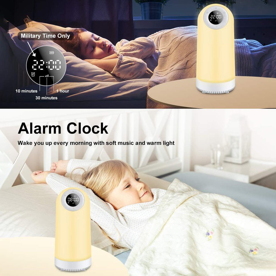 Đèn Ngủ Led Không Dây Tích Hợp Đồng Hồ Báo Thức