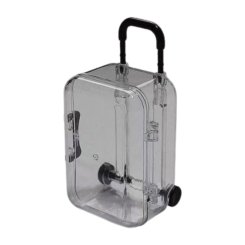 Hộp Đựng Đồ Trang Sức/Kẹp Tóc/Kẹp Tóc Hình Vali Màu Trong Suốt Đơn Giản Xinh Xắn