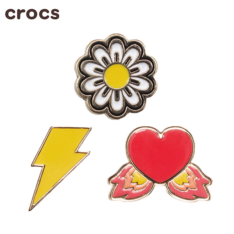 Phụ Kiện Khóa Giày Crocs / jibbitz Bằng Kim Loại Đính Đá Trang Trí Trên