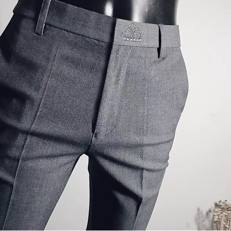 Quần tây âu nam thêu sang trọng đẳng cấp dáng ôm body vải co giãn mểm mượt có big size quần tây thêu