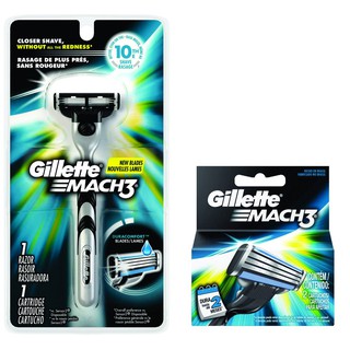 Bộ dao cạo và hộp 2 lưỡi dao cạo râu Gillette Mach 3