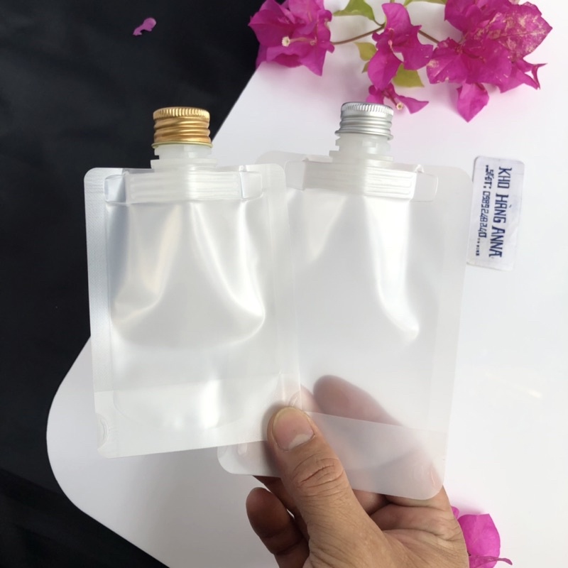 Túi chiết nắp nhọn - Túi nhựa đựng Mỹ phẩm trong mờ 50ml/ 30ml/ 100ml nắp nút nhọn nhỏ giọt tiện dụng