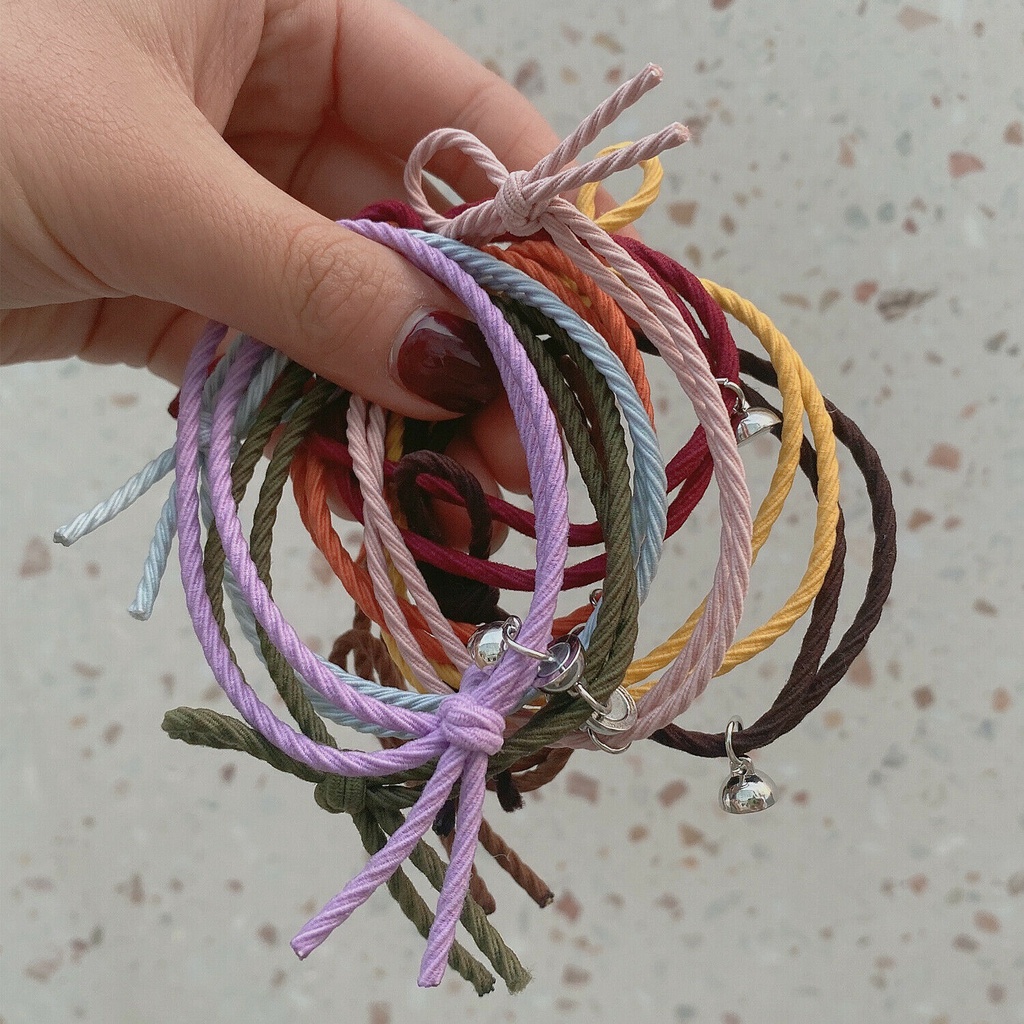 Vòng Tay Dây Bện Khóa Nam Châm Cho Cặp Đôi