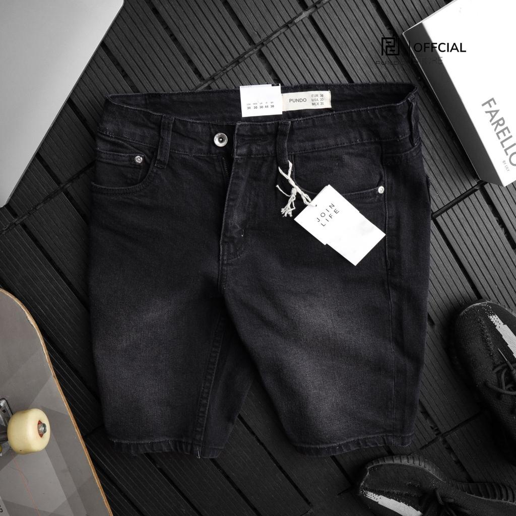 Quần short jean nam chất cotton jean cao cấp co giãn nhẹ ,form slimfit dễ phối PUNDO QSPD021