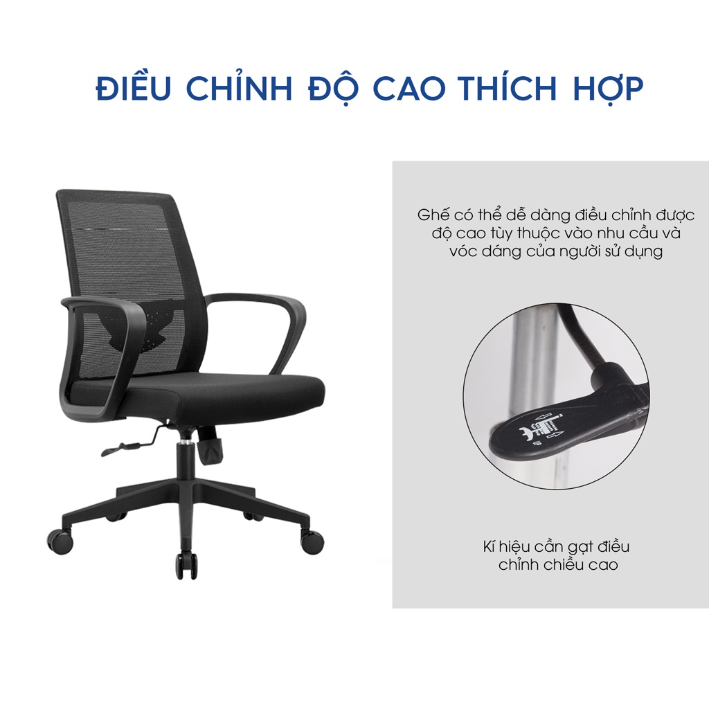 Ghế xoay văn phòng GOVI Ryan R11 Ghế làm việc lưng lưới