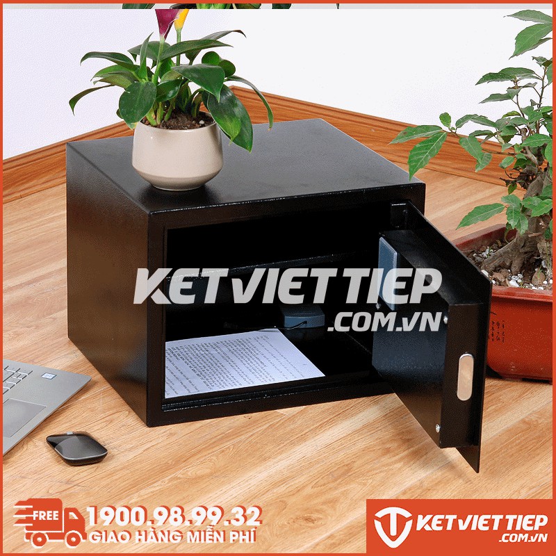 Két Việt Tiệp Mini KKS012 Két Sắt Mini Khách Sạn Cao 25 Rộng 35 Sâu 31cm
