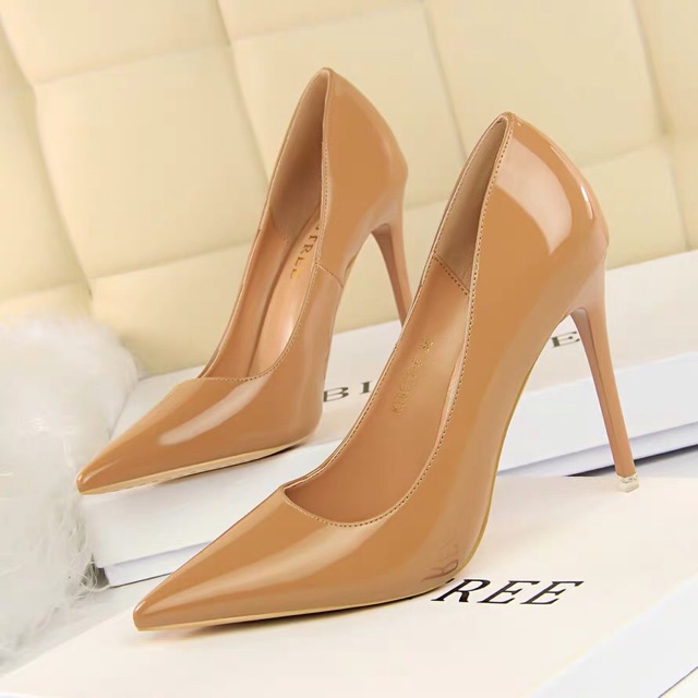 (HÀNG CÓ SẴN) 9511-6 Giày cao gót da bóng BIGTREE BIG SIZE 34-43