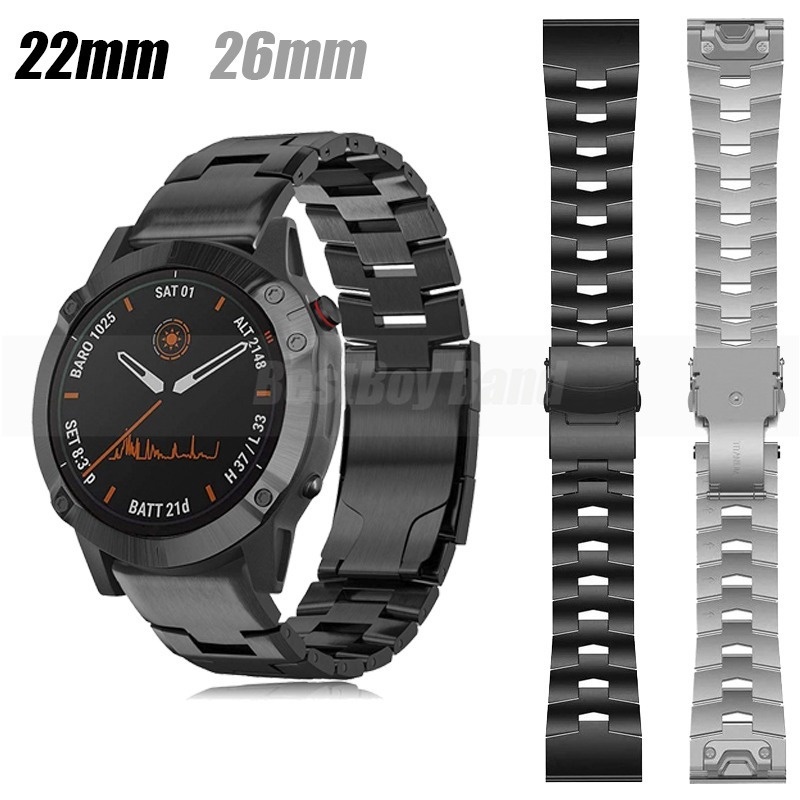 Dây Đeo Bằng Hợp Kim Titan 26Mm 22mm Cho Đồng Hồ Garmin Fenix 7 7X Epix