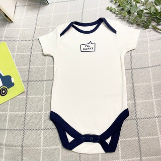 Bộ Body Chip cho bé im happy trắng 0-24M