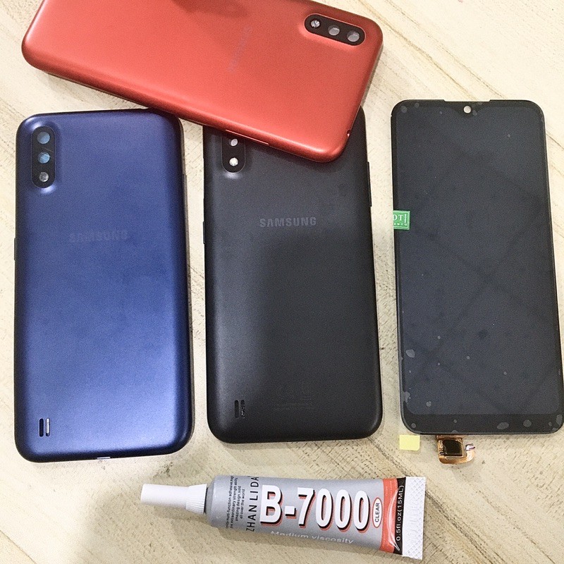 Combo Bộ Vỏ + Màn Hình Samsung A01 Q-led Công nghệ Cao Hàng Cao Cấp Tặng Tuýp Keo.