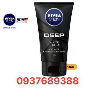 SỮA RỬA MẶT NIVEA MEN DEEP WHITE OIL CLEA 100g Mầu Đen