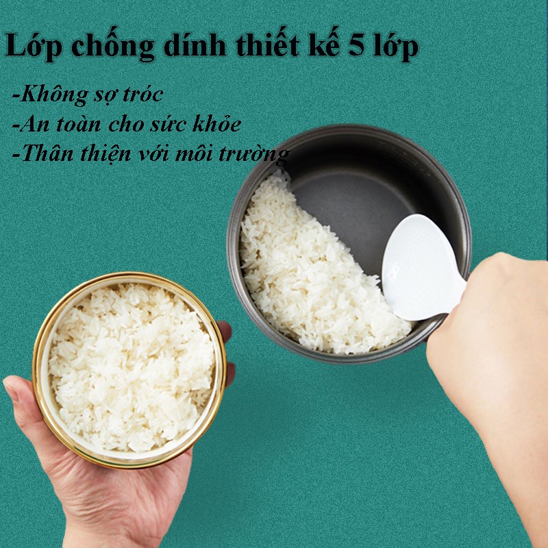 Nồi cơm điện mini 0.8L- Lớp chống dính dầy - Thiết kế nhỏ gọn hoàn hảo | BigBuy360 - bigbuy360.vn