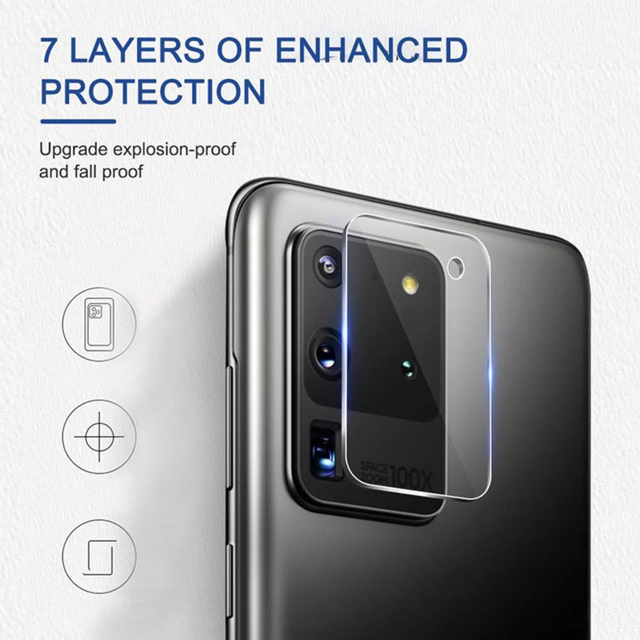 Kính Cường Lực Bảo Vệ Camera Samsung Galaxy Note 20 S20 S21 Ultra S20 Fe S10 Note 10 Plus A51 A71 A50 A70 A11 A20S