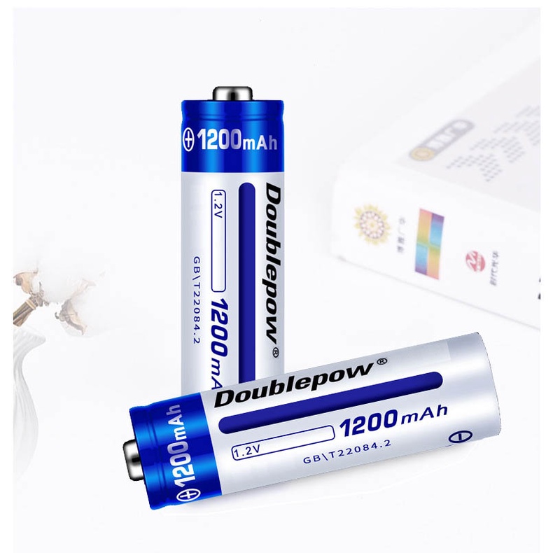 Pin tiểu AA sạc lại Doublepow dung lượng 1200mAh - Pin chuyên dành cho đồ chơi, đồng hồ báo thức, đồ gia dụng