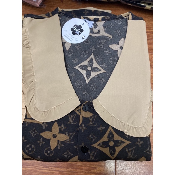 Bộ Pijama Cổ Bèo Cao cấp [ Ảnh + ViDEO Thật)]