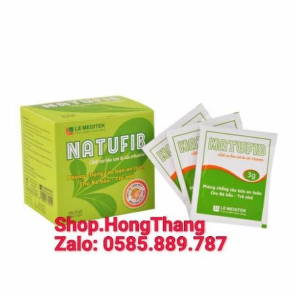 NATUFIB CHỮA TÁO BÓN CỰC NHẠY CHO BÀ BẦU VÀ TRẺ hộp 20 gói