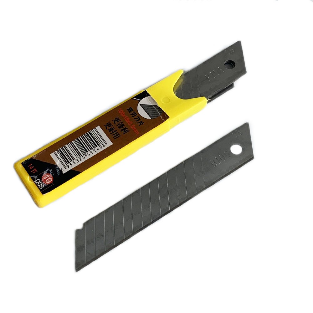 Hộp lưỡi dao rọc giấy BOSI 10pcs 18mm, hộp lưỡi dao rọc giấy tiện lợi cho dân văn phòng