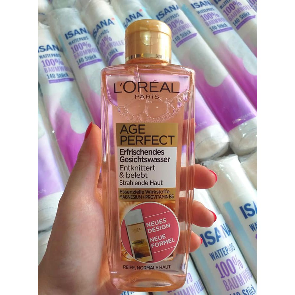 [Loreal Đức] Nước Hoa Hồng Loreal Age Perfect Gesichtswasser Dưỡng Sáng Da Và Chống Lão Hóa 200ml