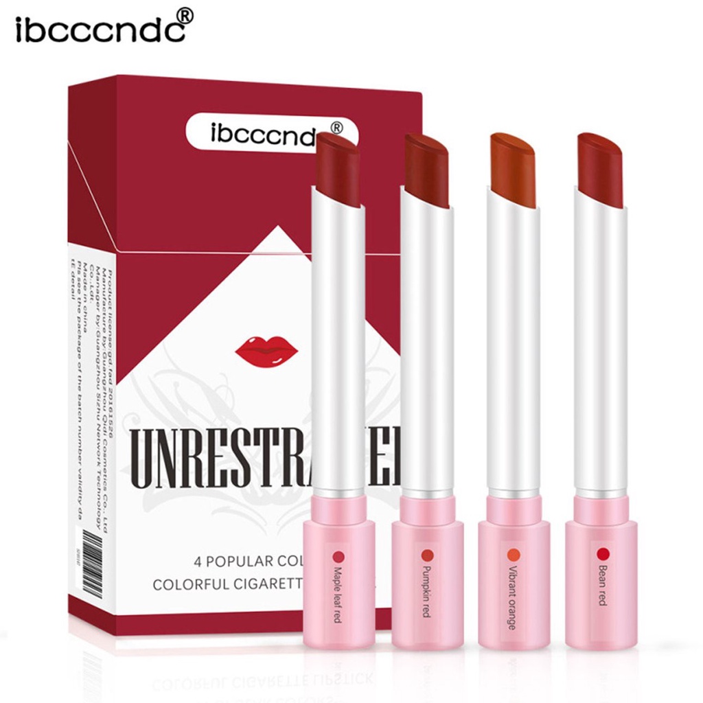 Ibcccnc Cigarette Cigarette Lipstick 4 Color Set Velvet Tobacco Matte Lipstick