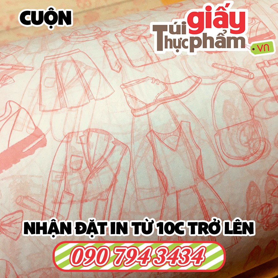 500 Giấy Nến Gói Thời Trang, Phụ Kiện, linh kiện, gói quà, gói hoa  (30x60cm - 21gsm - Hoa Văn màu Hồng)