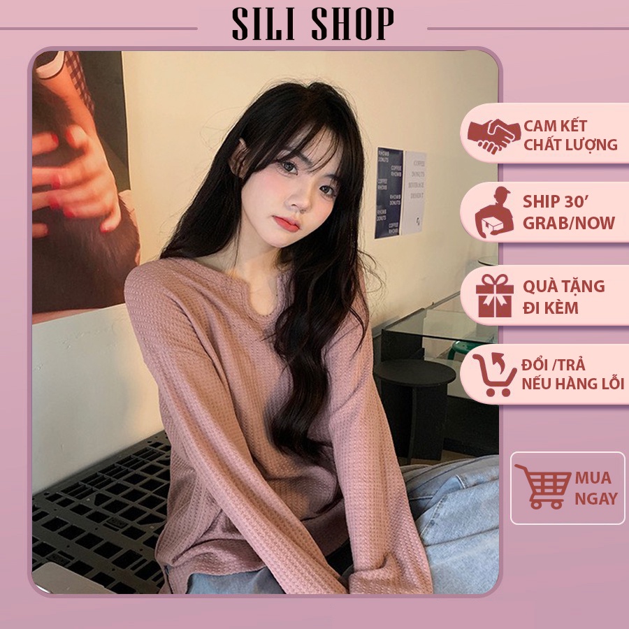 Áo sweater dài tay thun gân mềm đẹp 🌸FREESHIP🌸 Áo thun nữ thu đông phong cách Hàn Quốc Ulzzang | BigBuy360 - bigbuy360.vn