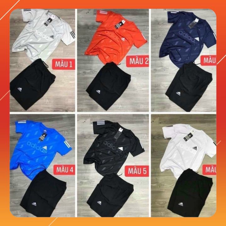 Bộ Cộc Tay Thể Thao Nam adidas ❤️ Freeship ❤️ Cổ Tròn chất Thun Lạnh Mềm mát | BigBuy360 - bigbuy360.vn