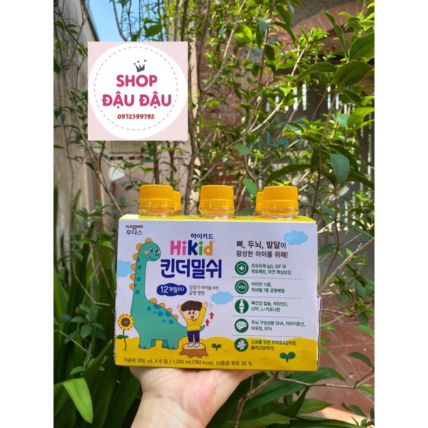Sữa tươi Hikid Hàn Quốc cho bé lốc 6 hộp 200ml