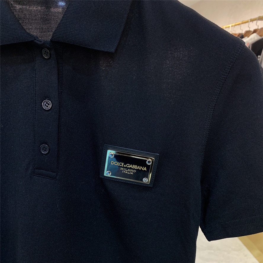 Áo Thun Polo Ngắn Tay In Logo Kim Loại Thời Trang Mùa Hè Dành Cho Nam D0Lce&GABBA 2022 S-4Xl