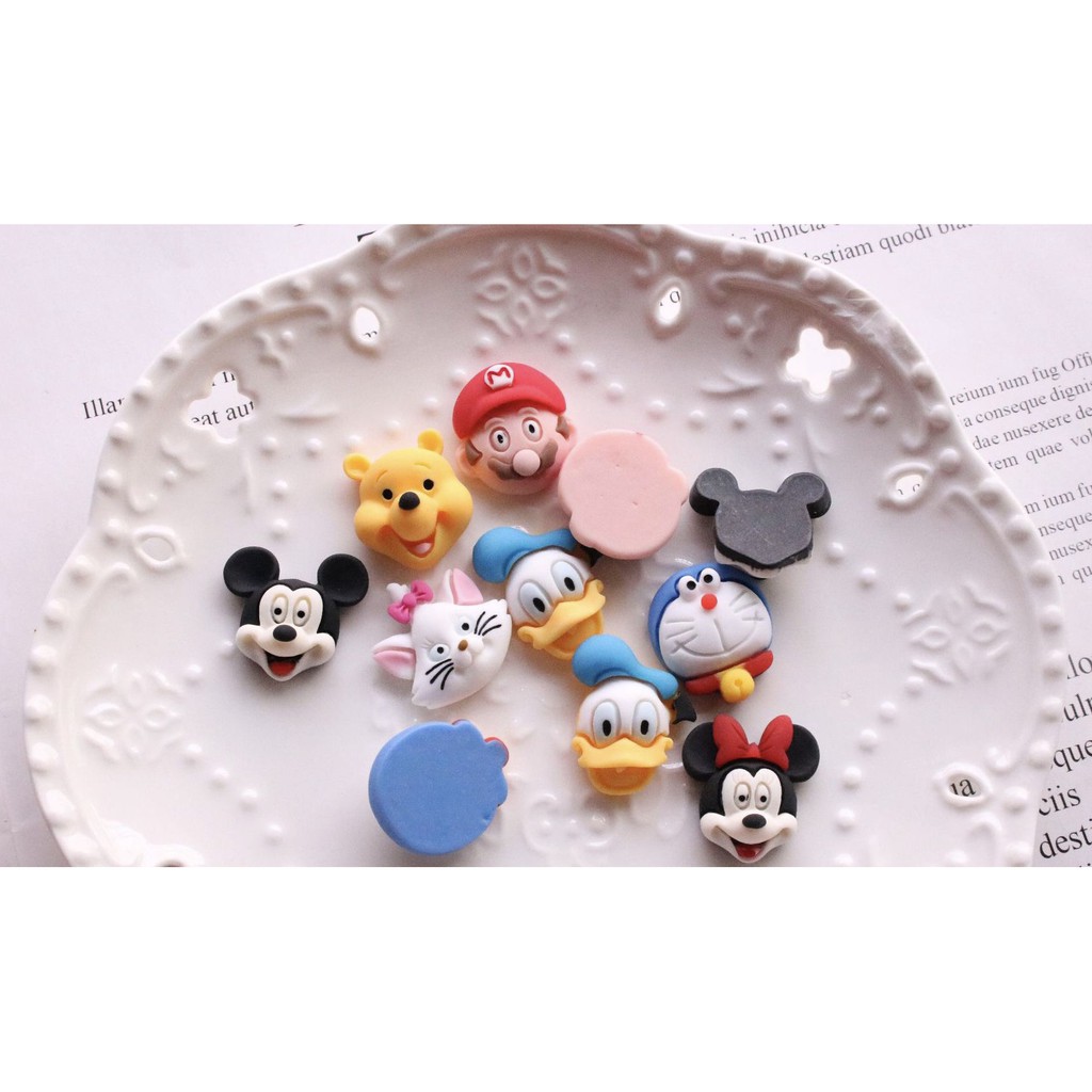 Charm (C41) slime/ Dụng Cụ Charm Trang Trí [Ko Keo &amp; Nút] Hình Nhân Vật Hoạt Hình (2.0x2.0 cm)