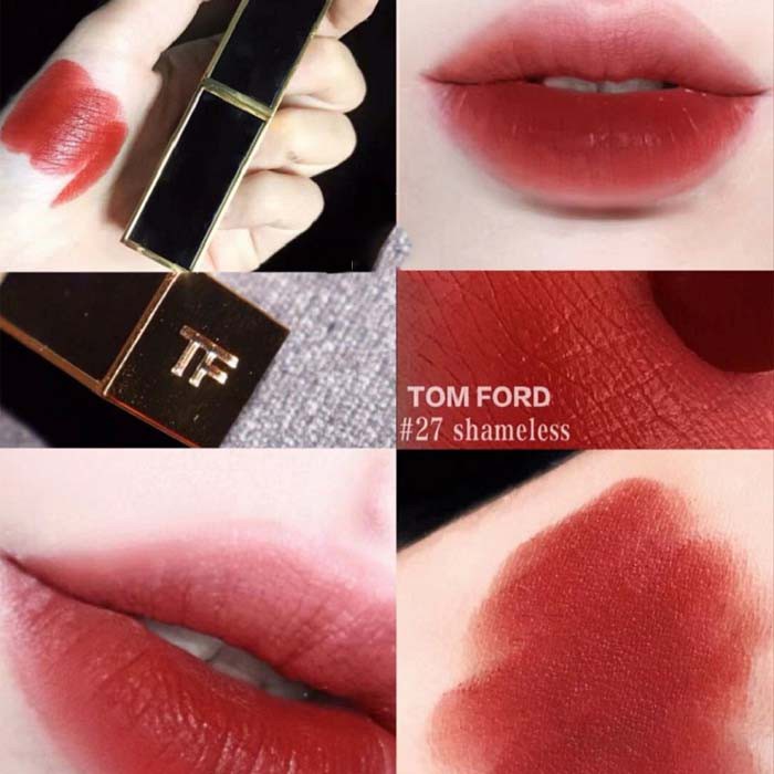 Son Tom Ford Lip Color Màu 27 Shameless Đỏ Gạch  Thiết Kế Sang Trọng Và Có Sức Quyến Rũ Cho Phái Đẹp