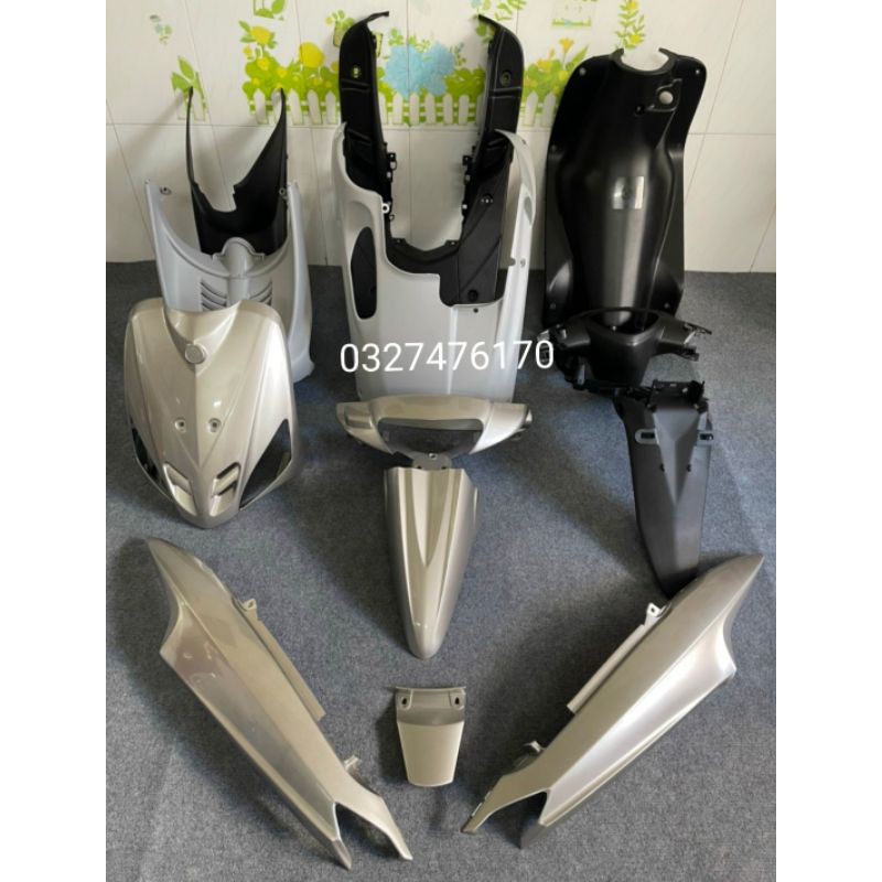 Full bộ nhựa dàn áo xe ga MiO màu bạc zin chính hãng