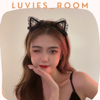 Băng đô, bờm tóc tai mèo đính nơ siêu sexy