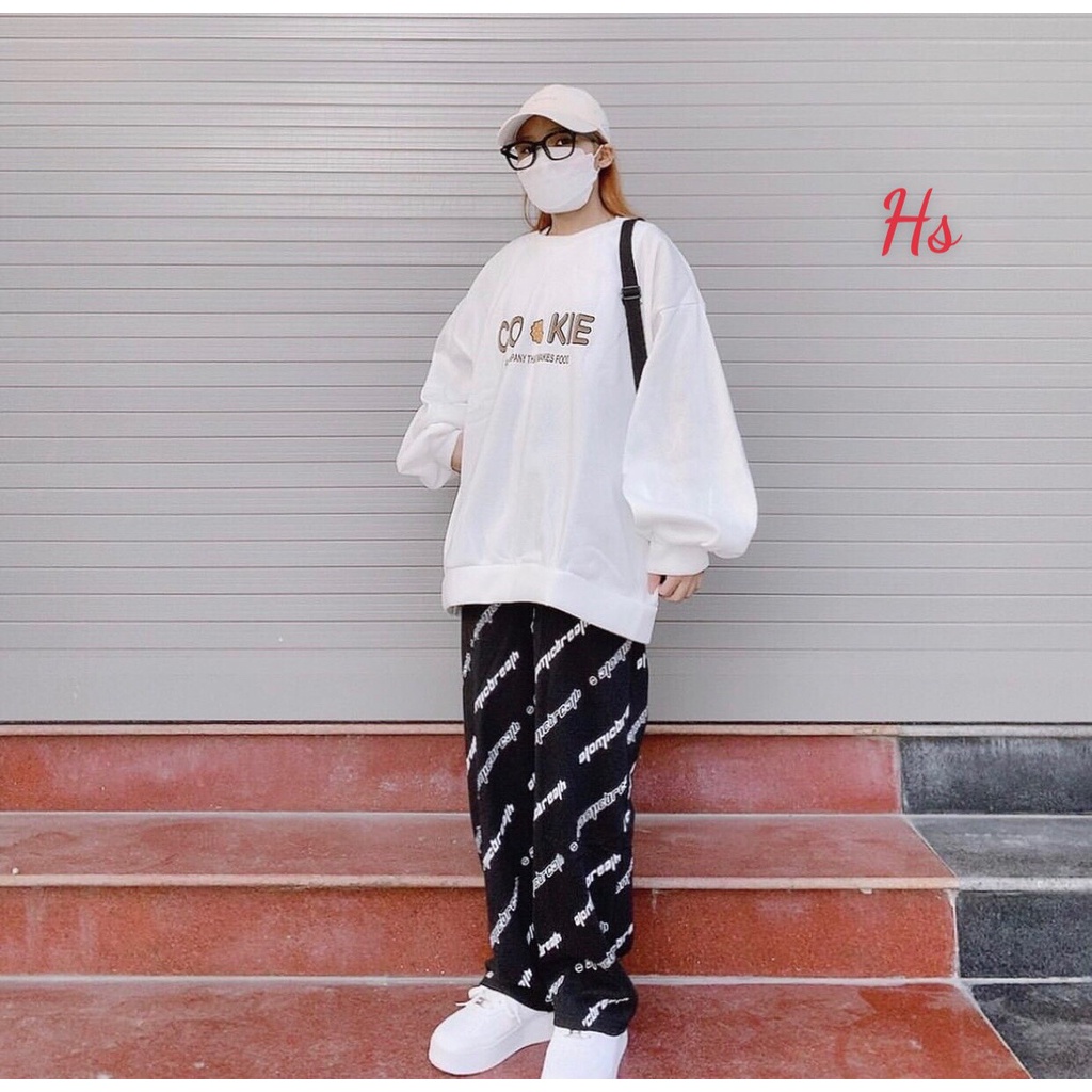 Áo Sweater Nỉ COOKIE Unisex Nam Nữ Form Rộng Ulzzang | BigBuy360 - bigbuy360.vn