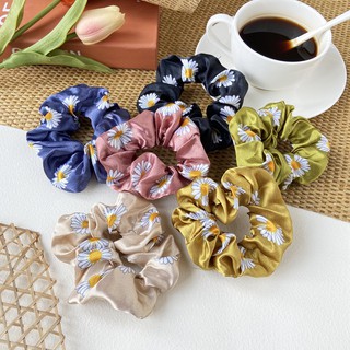 Dây Cột Tóc Vải Hoa Cúc Scrunchie (Scrunchies)