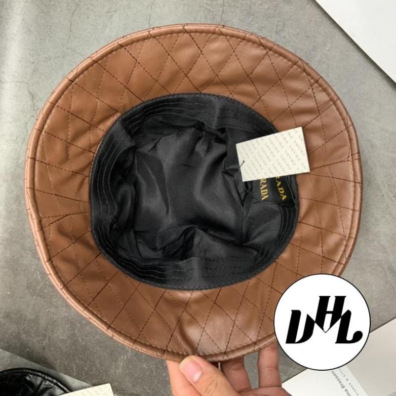 Mũ Bucket PADA Da Mạc Sắt Form Cụp Thời Trang CC Unisex Nam Nữ