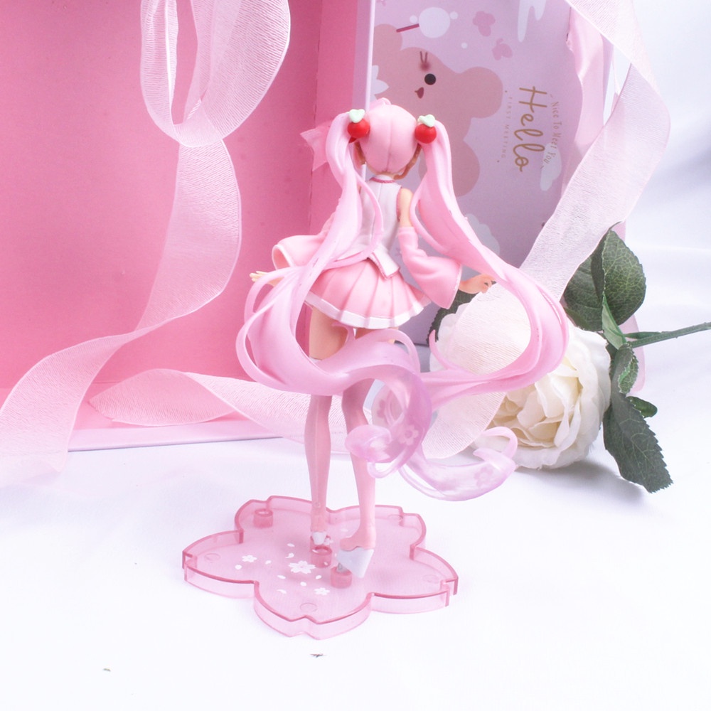 Mô Hình Nhân Vật Hoạt Hình Hatsune Miku Mô Hình Đồ Chơi Nhân Vật Hatsune Miku Bằng PVC Màu Hồng Sakura