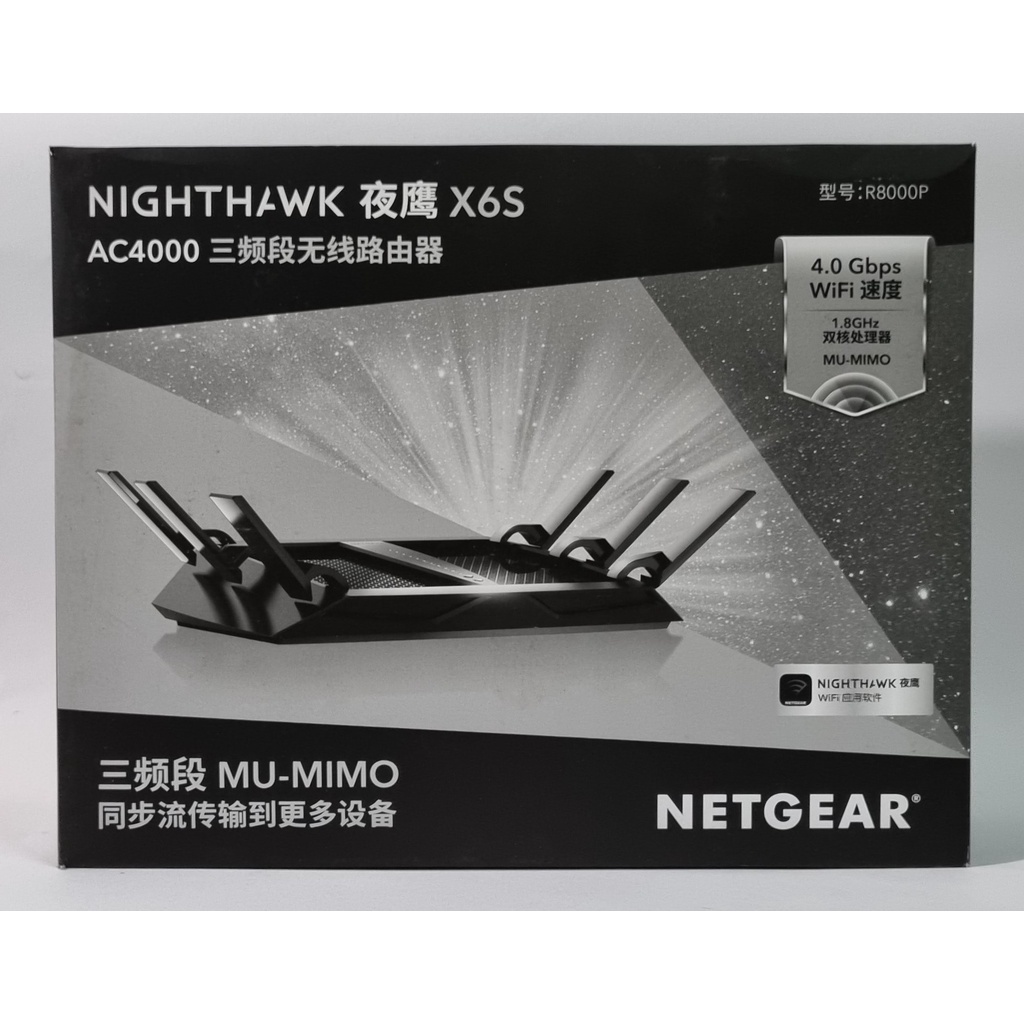 Bộ phát WiFi Netgear R8000P Nighthawk X6S AC4000 Ba băng tần tốc độ 4000Mbps