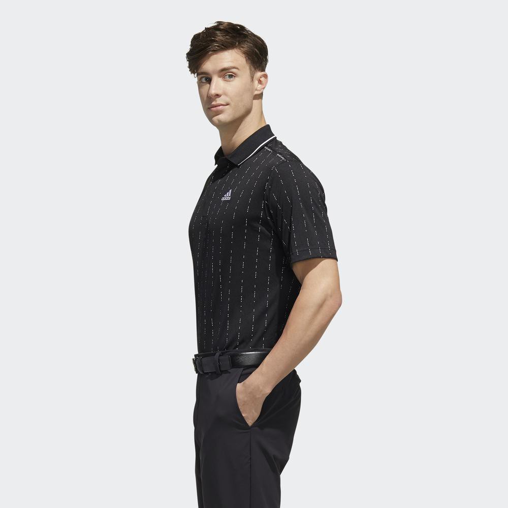 [Mã WABRD7 giảm 150K đơn 1 Triệu] adidas GOLF Áo polo kẻ sọc Nam Màu đen FJ6426