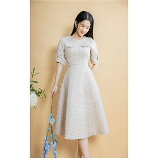 Váy tay cộc 2 nắp túi CCHAT