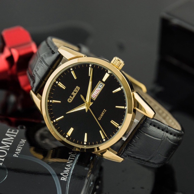Đồng Hồ Nam dây da thời trang Cao Cấp OLEVS