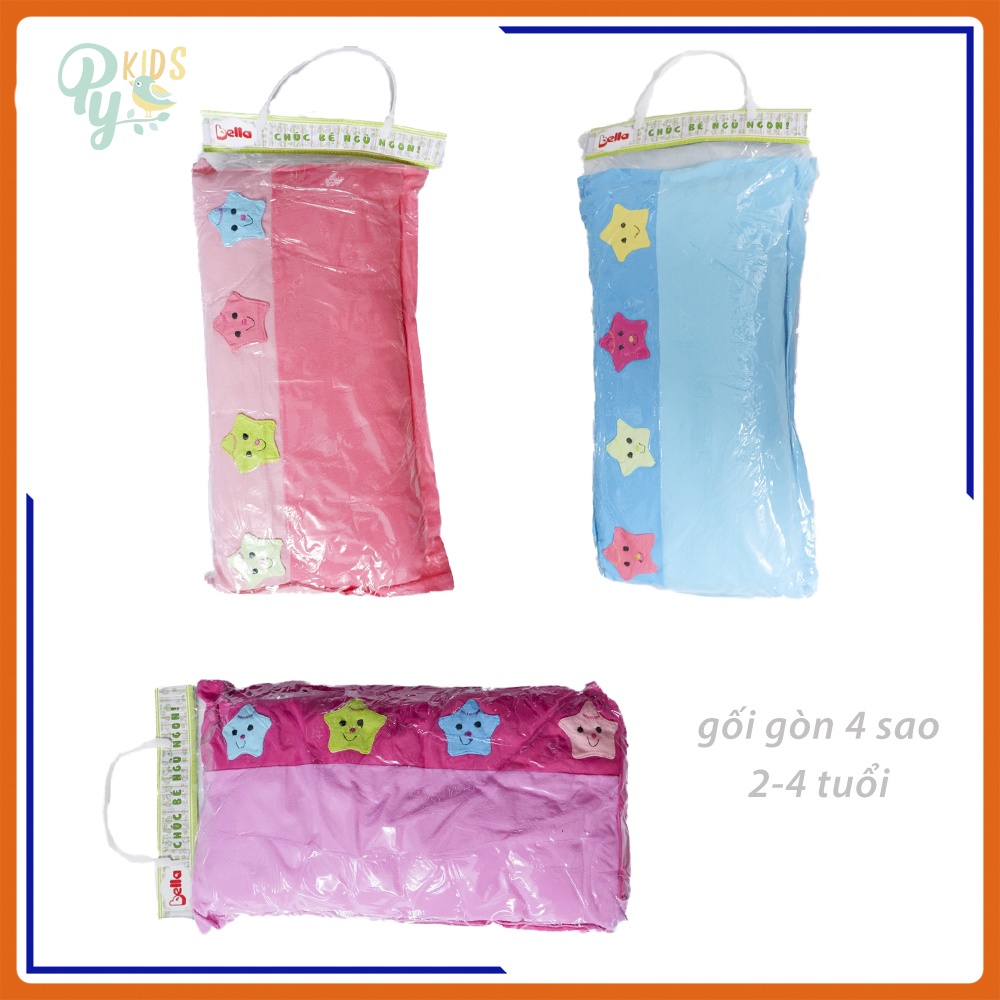 Gối gòn cao cấp Bella hình thêu đắp cho bé từ 9 tháng - 7 tuổi