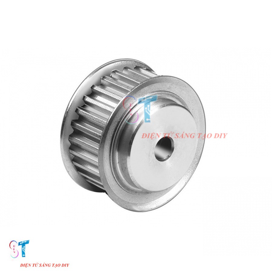 Pulley Bánh Răng Nhôm 5M 25 Răng Bản Rộng Đai 16mm Trục 6mm