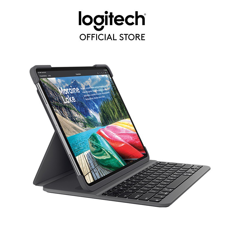 Bao da kèm bàn phím Logitech Slim Folio Pro 11inch và 12.9inch (2018) - Đèn sáng & kết nối Bluetooth