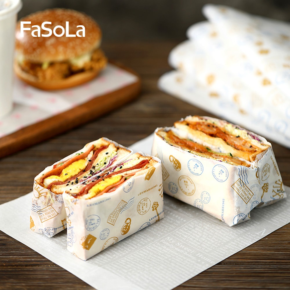 Giấy sáp gói sandwich (50 tờ) FASOLA FSLDZ-512