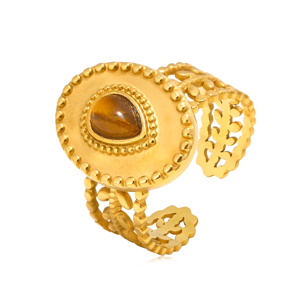 Vnox Nhẫn Hở Nhiều Kiểu Dáng Tùy Chỉnh Tông Vàng Trang Sức Tiệc Tùng Rock Dành Cho Nữ