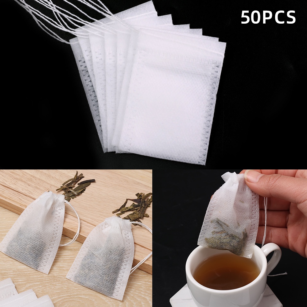 Set 50 Túi Lọc Trà 5 X 7CM Bằng Vải Không Dệt
