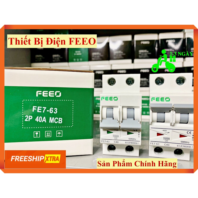 Aptomat AC/ MCB AC 2P 40A 10kA - FEEO