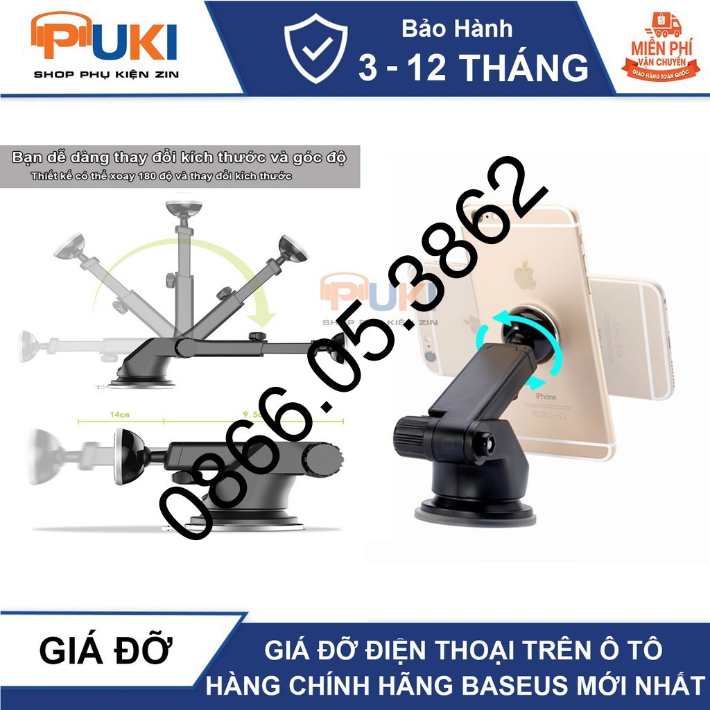 Giá Đỡ Điện Thoại Trên Ô Tô Chính Hãng Baseus Xoay 360 Độ Gọn Nhẹ Mới Nhất 2019